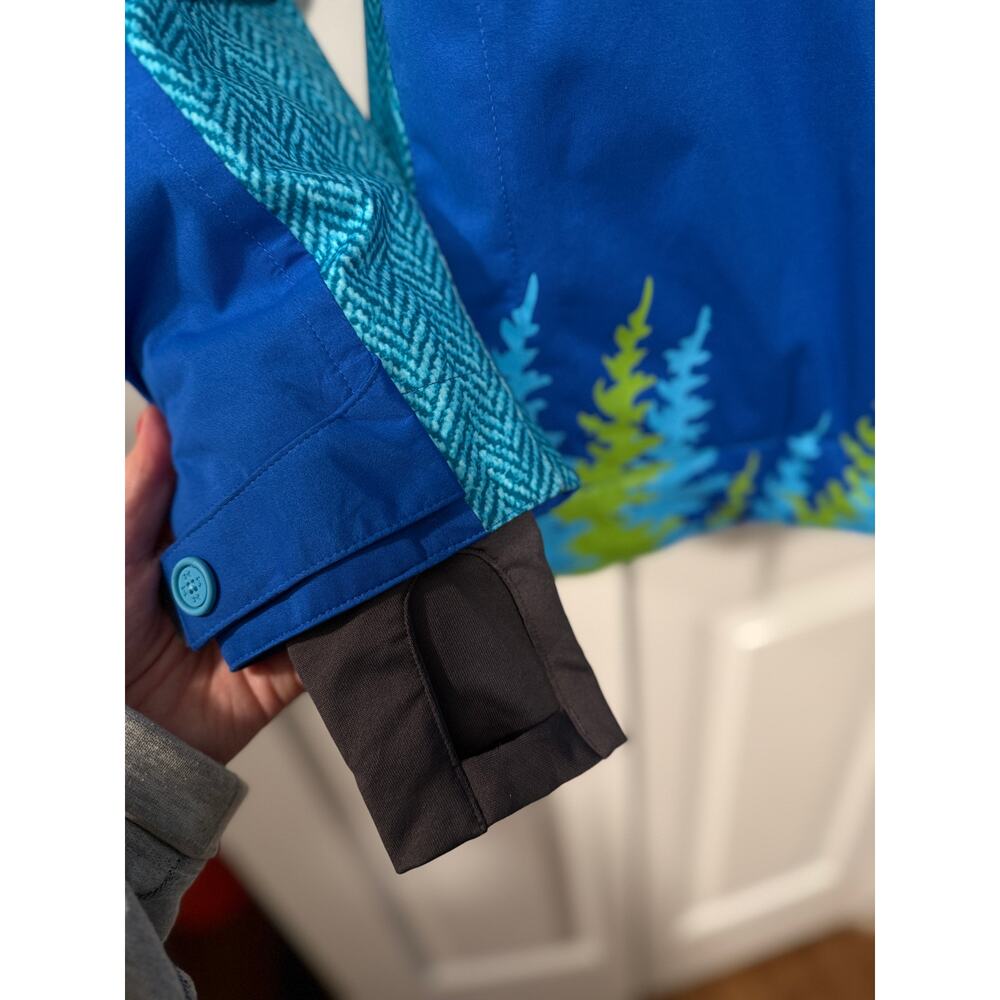 Under Armour S Ski Jacket $199 Waterproof Snowboard Brimmed Hood Bright Blue NEW - Picture 5 of 10